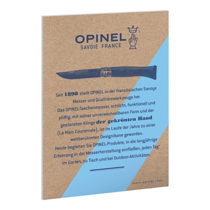 Opinel Aufsteller Markeninfo deutsch