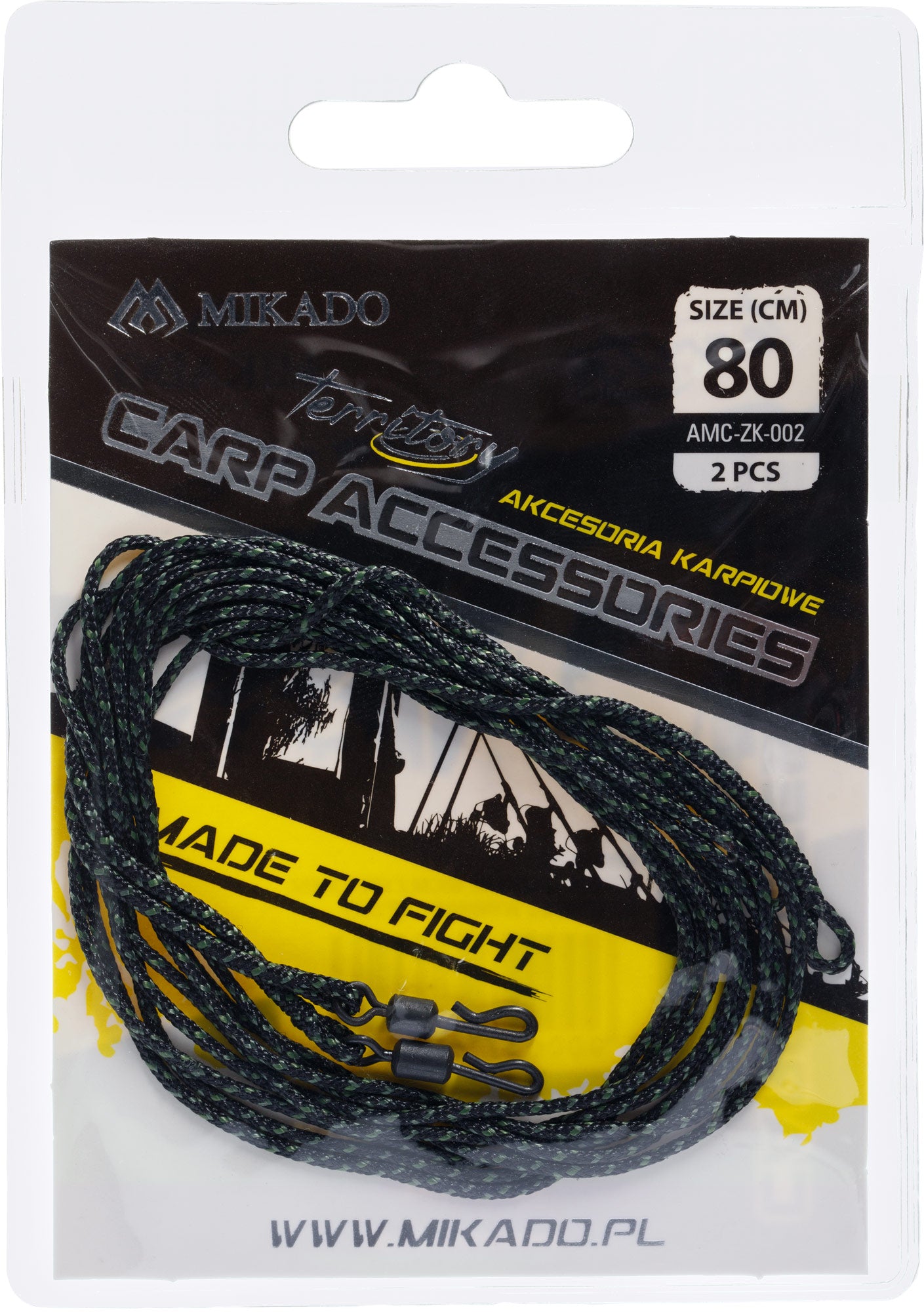 Mikado Leader - Karpfen Set - Leadcore 80CM Mit Schnellwechsel-Wirbel - 2 Stk.