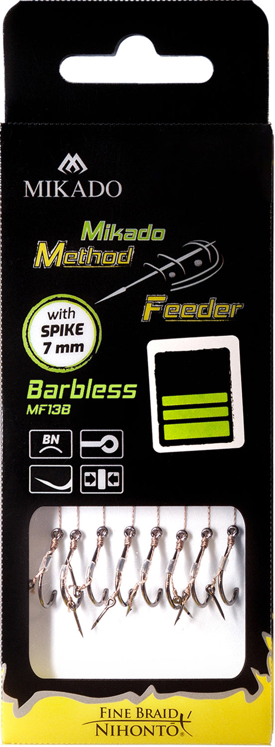 Mikado Mf Rig - Mit Nadel - Haken Ohne Widerhaken 10 Db / Geflochtene Schnüre 0.12mm/10cm - 8 Stk.
