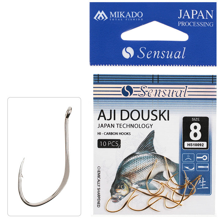 Mikado Haken - Sensual - Aji Douski W/RING NR. 10 N - 10 Stk.
