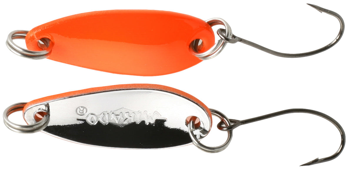 Mikado Blinker - Mini Spoon 2.4cm/2.5g - Orange Und Silber - 1 Stk.
