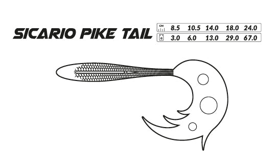 Mikado Köder - Sicario Pike Tail 8.5cm/PIKE - 4 Stk.