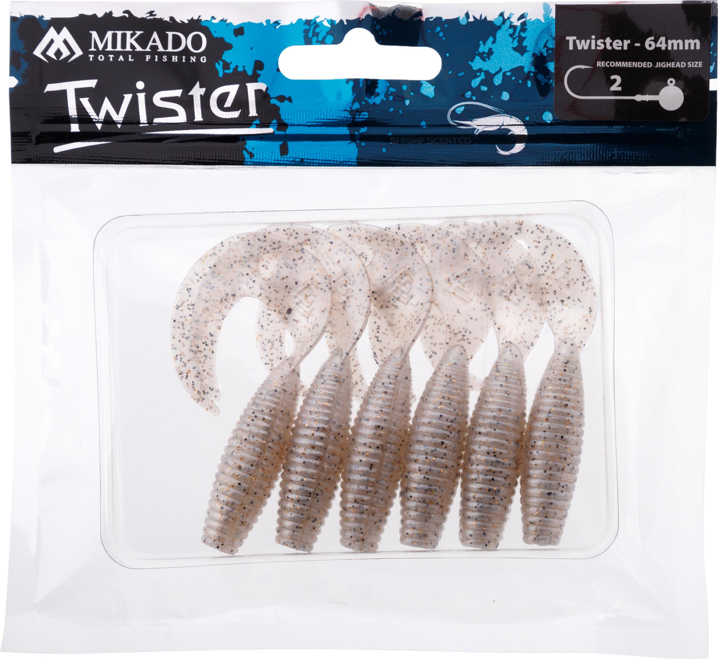 Mikado Köder - Twister 64mm/ Pepper Pearl - 6 Stk.