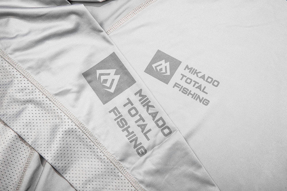 Mikado Long Sleeve – Angler-Hoodie Mit Integrierter Kapuze – Mit UV/UPF Filter – Grau – Größe L – 1 Stk.