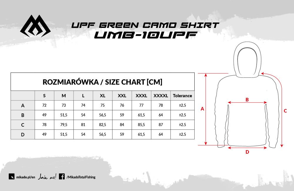 Mikado Longsleeve - Hoodie Mit Gesichtsschutz - Mit Upf-Filter - Green Camo - Größe S - 1 Stk.
