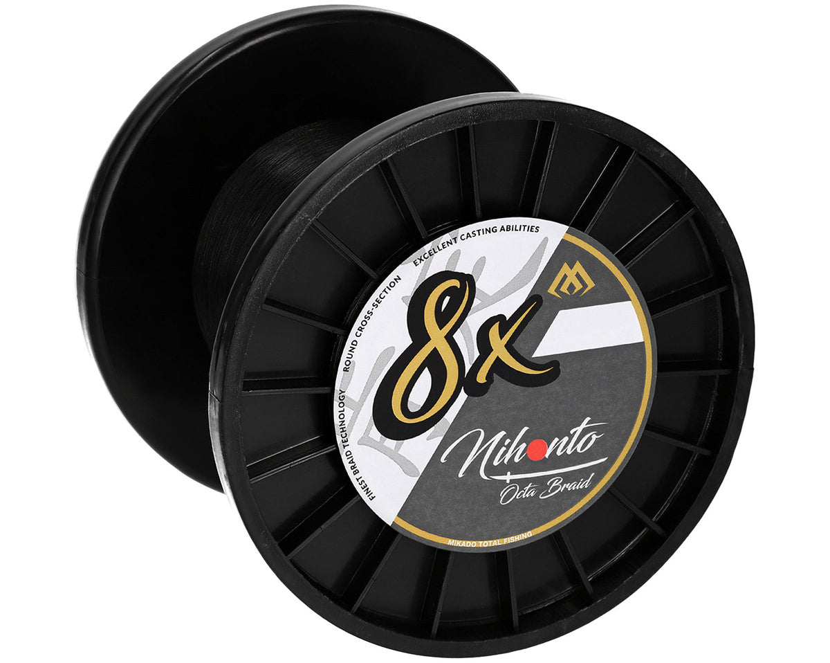 Mikado Geflochtene Schnüre - Nihonto Octa Braid - 0.08mm/5.15kg/900m - Schwarz - 1 Spule