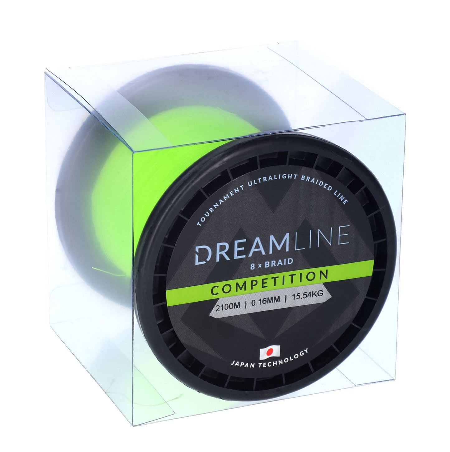 Mikado Geflochtene Schnüre - Dreamline Competition - 0.23mm/23.61kg/2100m - Fluo Grün - 1 Spule