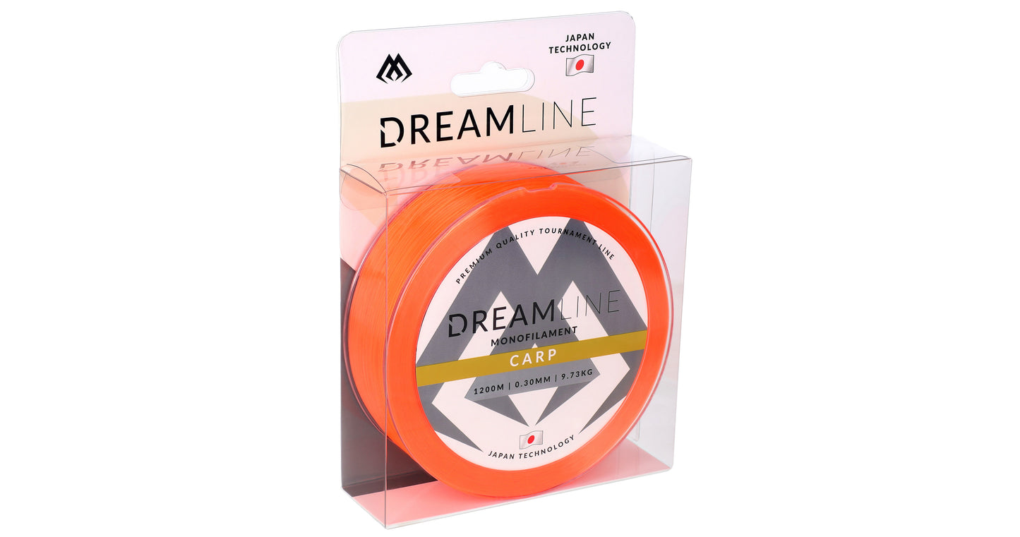 Mikado Schnur - Dreamline Carp - 0.30mm/9.73kg/1200m - Fluo Orange - 1 Spule