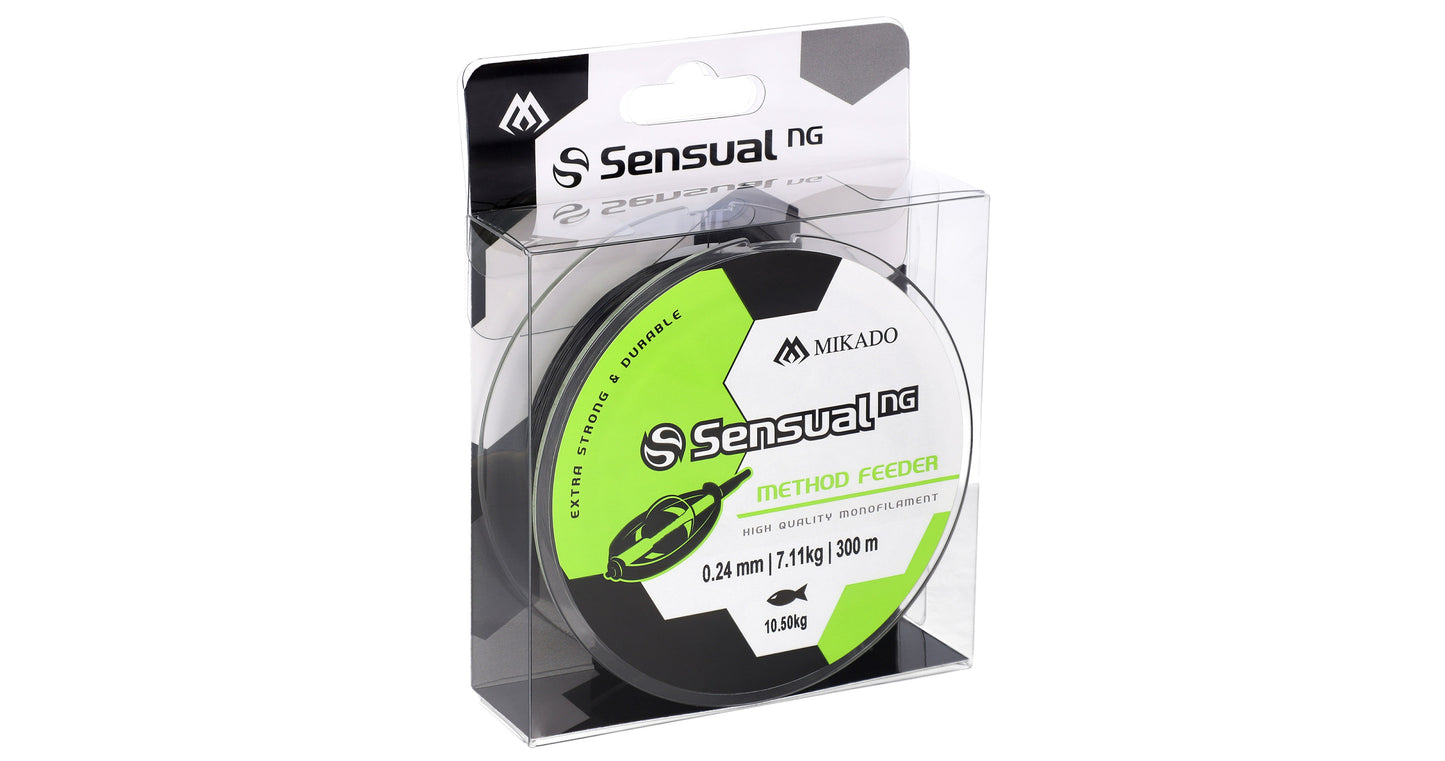 Mikado Schnur - Sensual N.G. Method Feeder 0.28mm/14.5kg/300m - Schwarz - 1 Spule