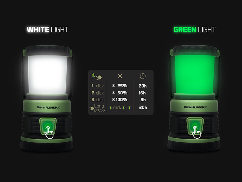 Campinglampe Delphin AURA+ UC