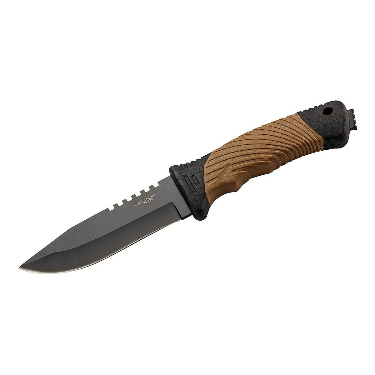 CJH Gürtelmesser, schwarz/braun