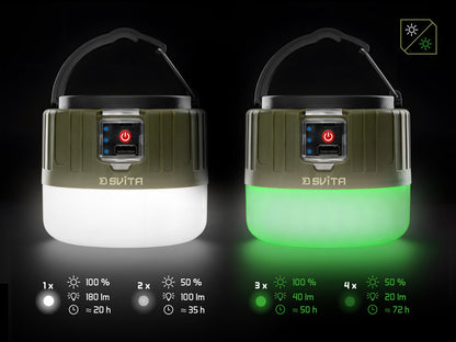 Campinglampe mit Fernbedienung Delphin SVITA