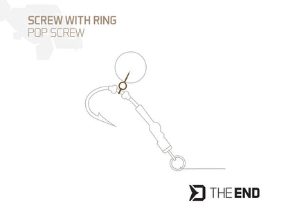 Bohrer mit Ring Delphin TheEND POP Screw / 15 Stück