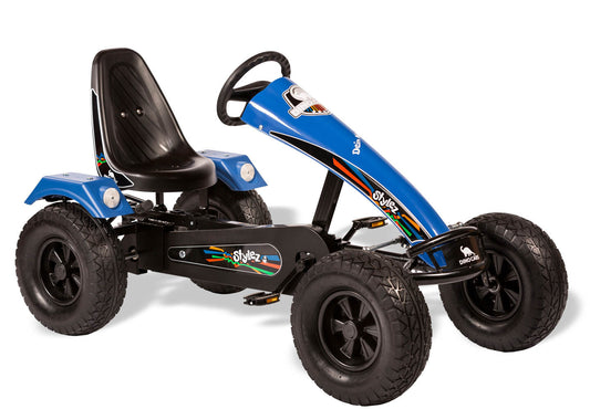 Dino-Cars Stylez - Rahmen Schwarz | Frontspoiler und Kotflügel Blau | Offroad-Breitreifen | BF1 Freilauf