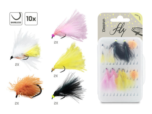 Set künstlicher Fliegen Delphin FLY / 10 Stück
