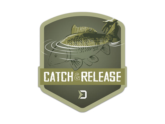Aufkleber Delphin CATCH and RELEASE