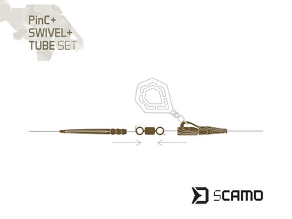 Set Delphin sCAMO PinC + Swivel + Tube / 5 Sets
