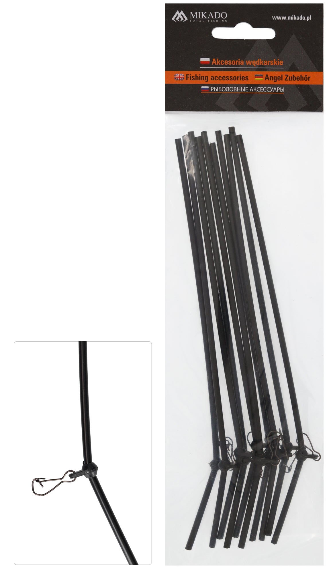 Mikado Tube - Anti Tangle With Snap 15cm - 30 pcs.