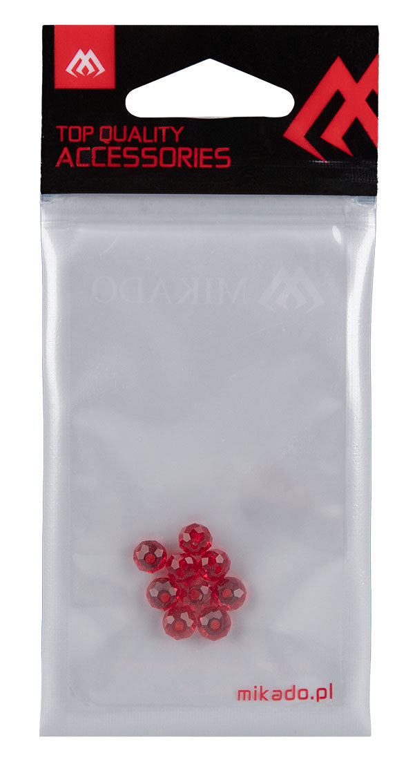 Mikado BEADS - Carolina Rig - Size 4x6mm - Red - 10pcs