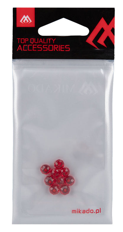 Mikado BEADS - Carolina Rig - Size 6x8mm - Red - 10pcs