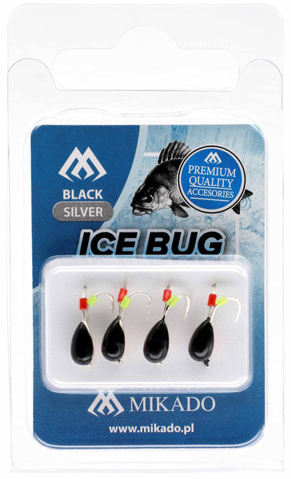 Mikado Köder - Ice Bug Größe 4mm - Schwarz Und Gold - 4 Stk.