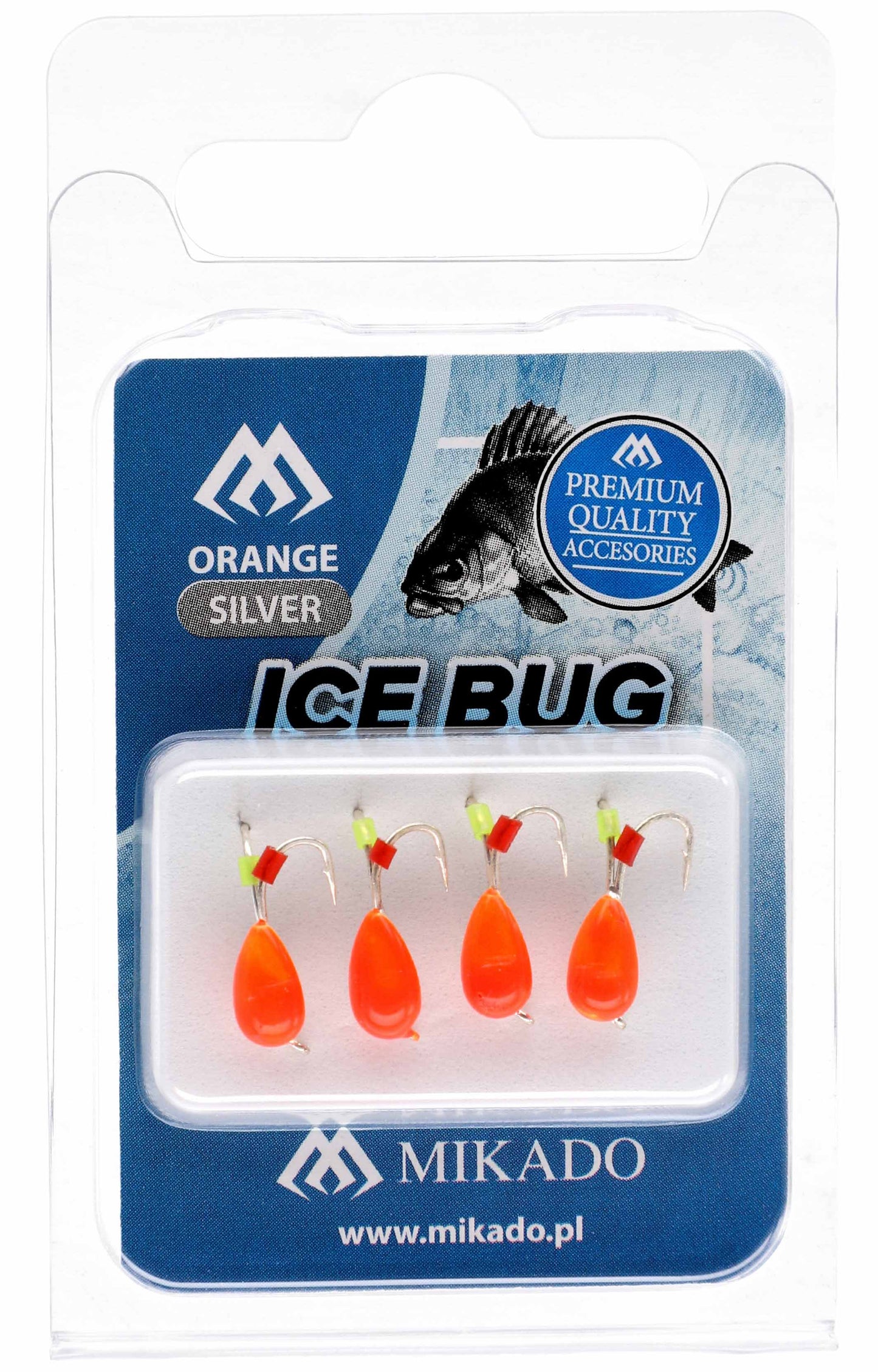 Mikado Köder - Ice Bug Orange Größe 4mm - Gold - 4 Stk.