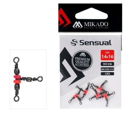 Mikado Tönnchenwirbel - Dreifach Mit Perlen - Größe 14/16 Bn - 5 Stk.