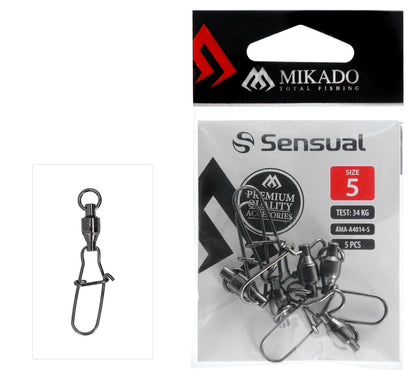Mikado Kugellagerwirbel - Mit Fastlock Snap NR. 5 Bn - 5 Stk.