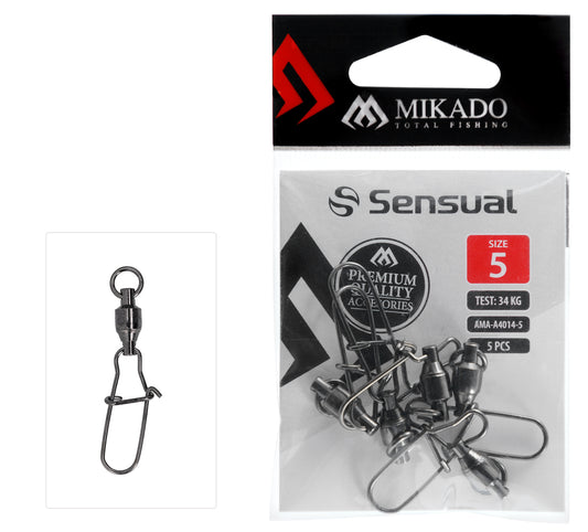 Mikado Kugellagerwirbel - Mit Fastlock Snap NR. 5 Bn - 5 Stk.