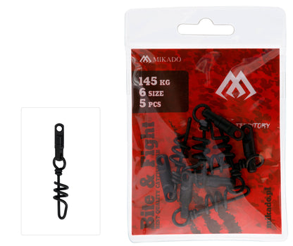 Mikado Wirbel - Mit Schnappen Schraube - Größe 6mm - Schwarz Matt - 5 Stk.