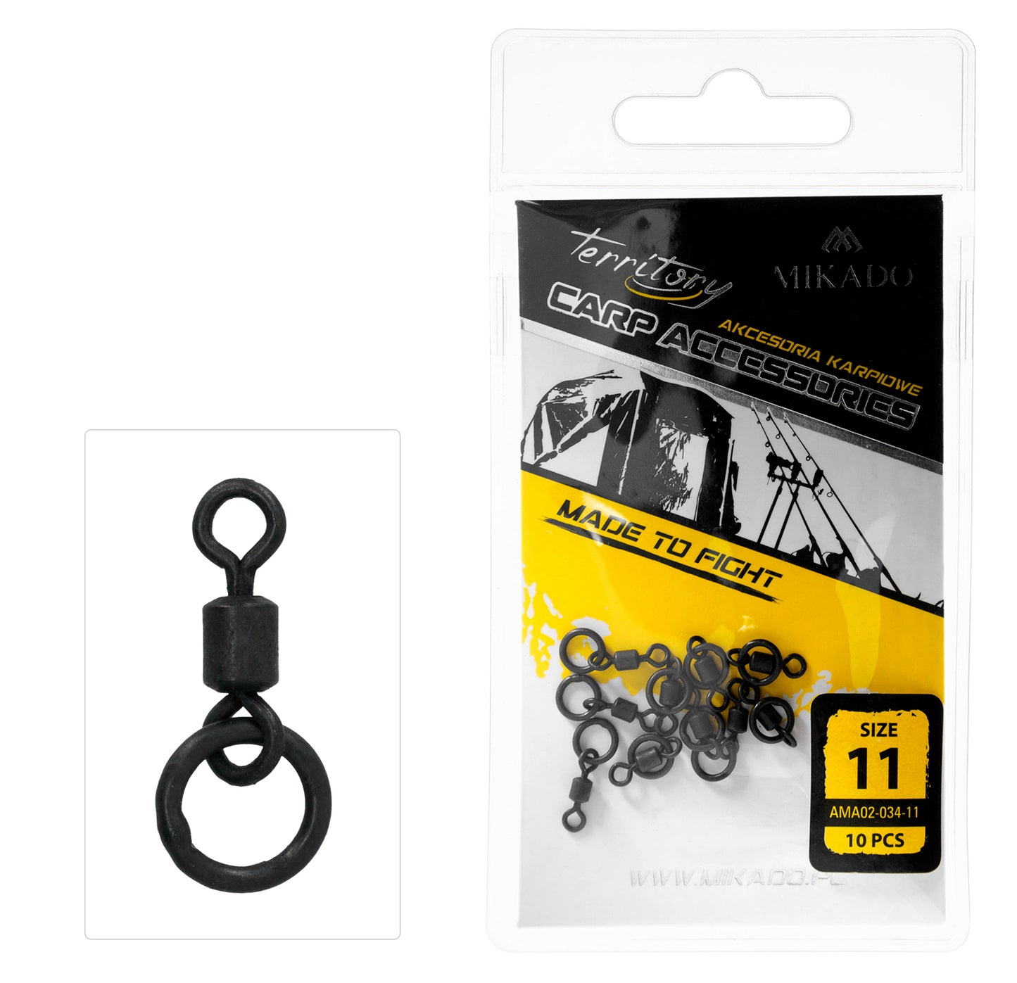 Mikado Roll-Wirbel - Mit Split-Ring NR. 11 - 10 Stk.