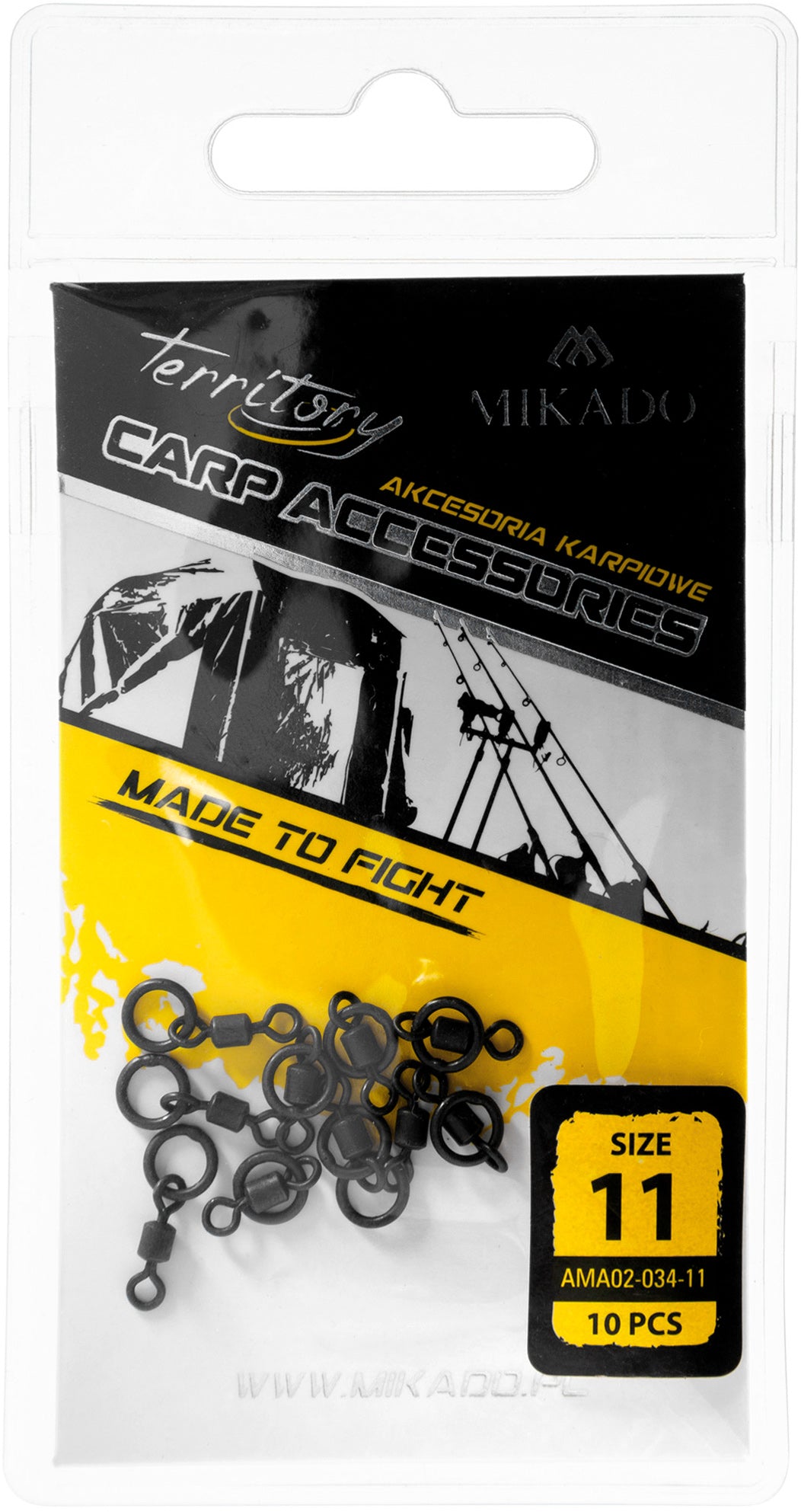 Mikado Roll-Wirbel - Mit Split-Ring NR. 11 - 10 Stk.