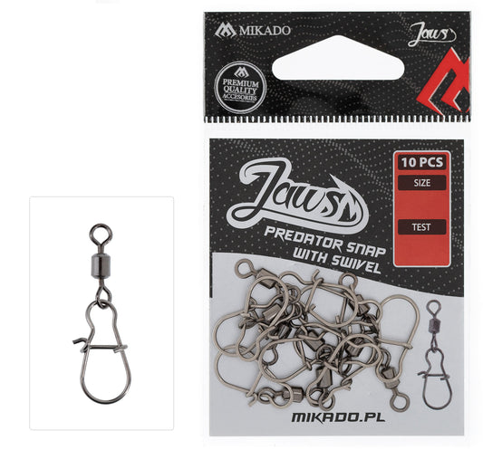 Mikado Snap - Mit Wirbel Jaws Predator Snap Größe M - 10 Stk.