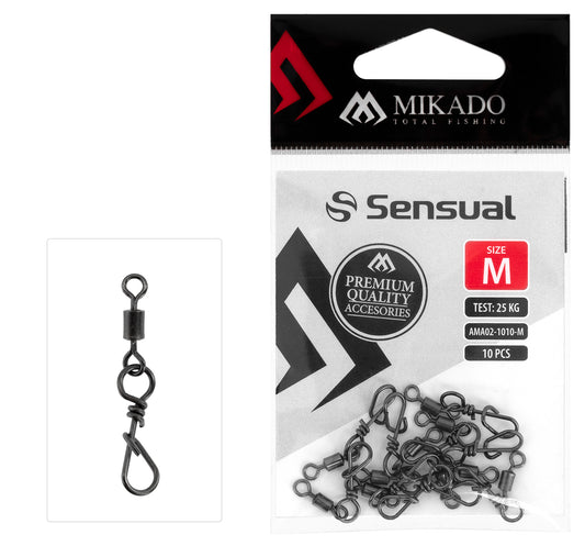 Mikado Roll-Wirbel - Mit Schnappen Mikado - Größe S - 10 Stk.