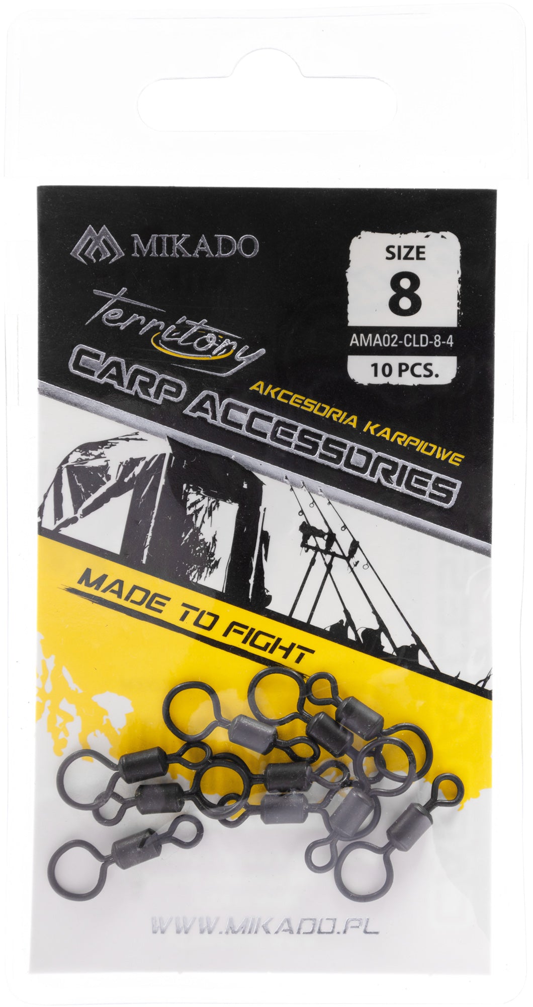 Mikado Roll-Wirbel - Mit Grossem Auge NR. 8 - 10 Stk.