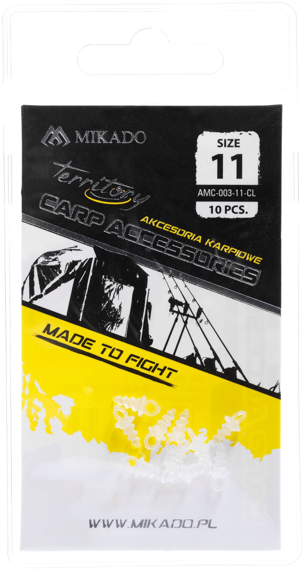 Mikado Schraube - Für Boilies Plastik - 11mm - Transparent - 10 Stk.