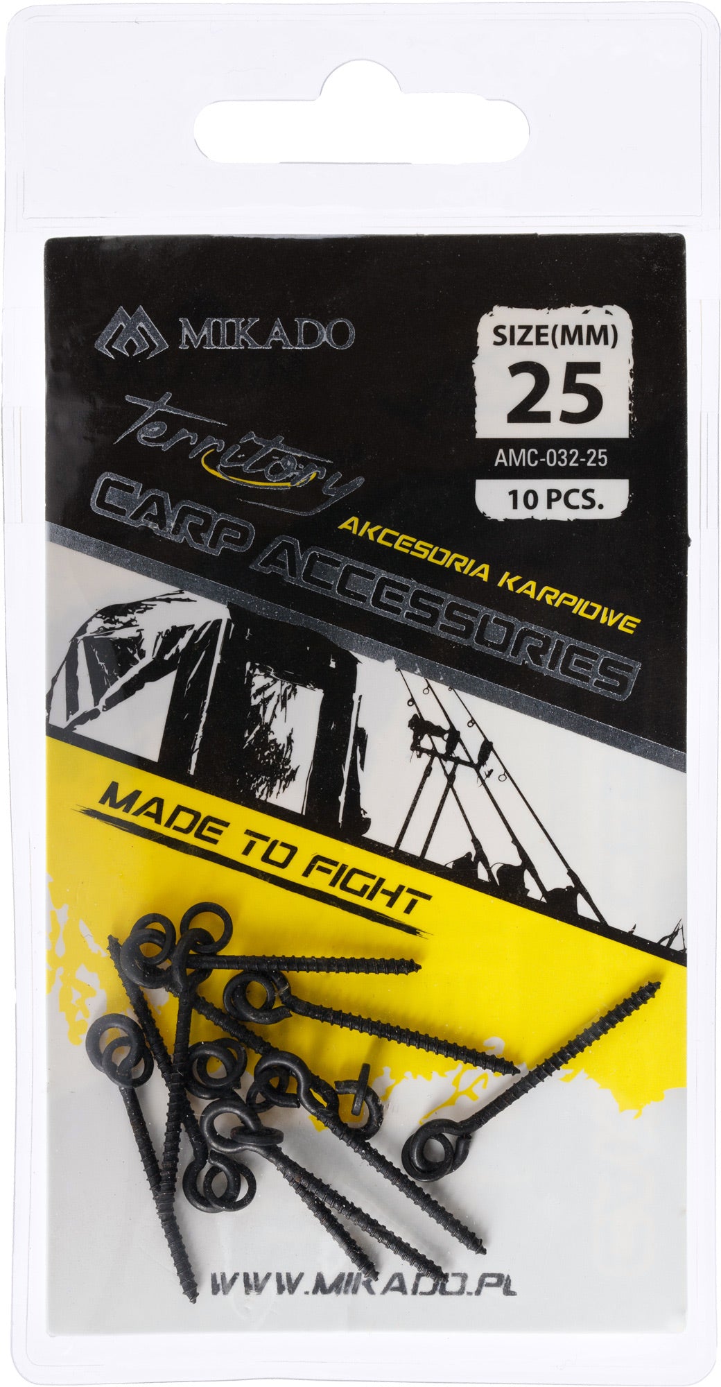 Mikado Schraube - Für Boilies Mit Split-Ring 25mm - 10 Stk.
