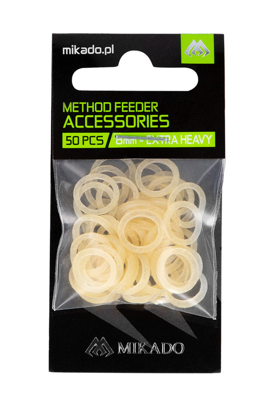 Mikado Pelletbänder - Method Feeder - 8mm (EXTRA HEAVY) - Transparent - 50 Stk.