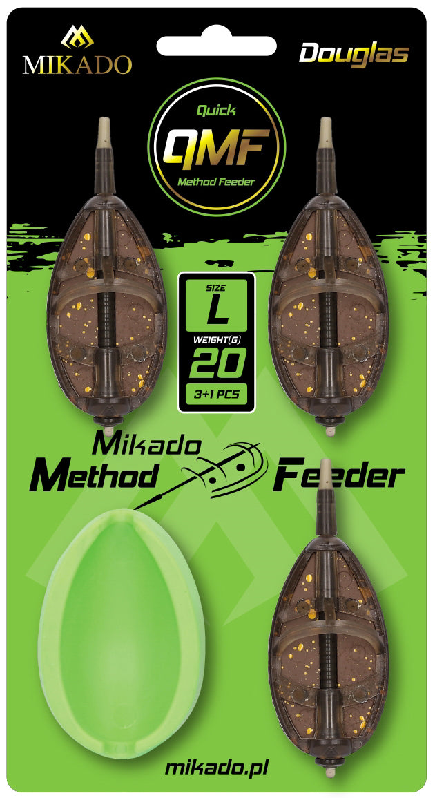 Mikado Feeder - Method Feeder "DOUGLAS" Q.M.F. System L Set - 3x40g + Feeder Form - 1 Satz