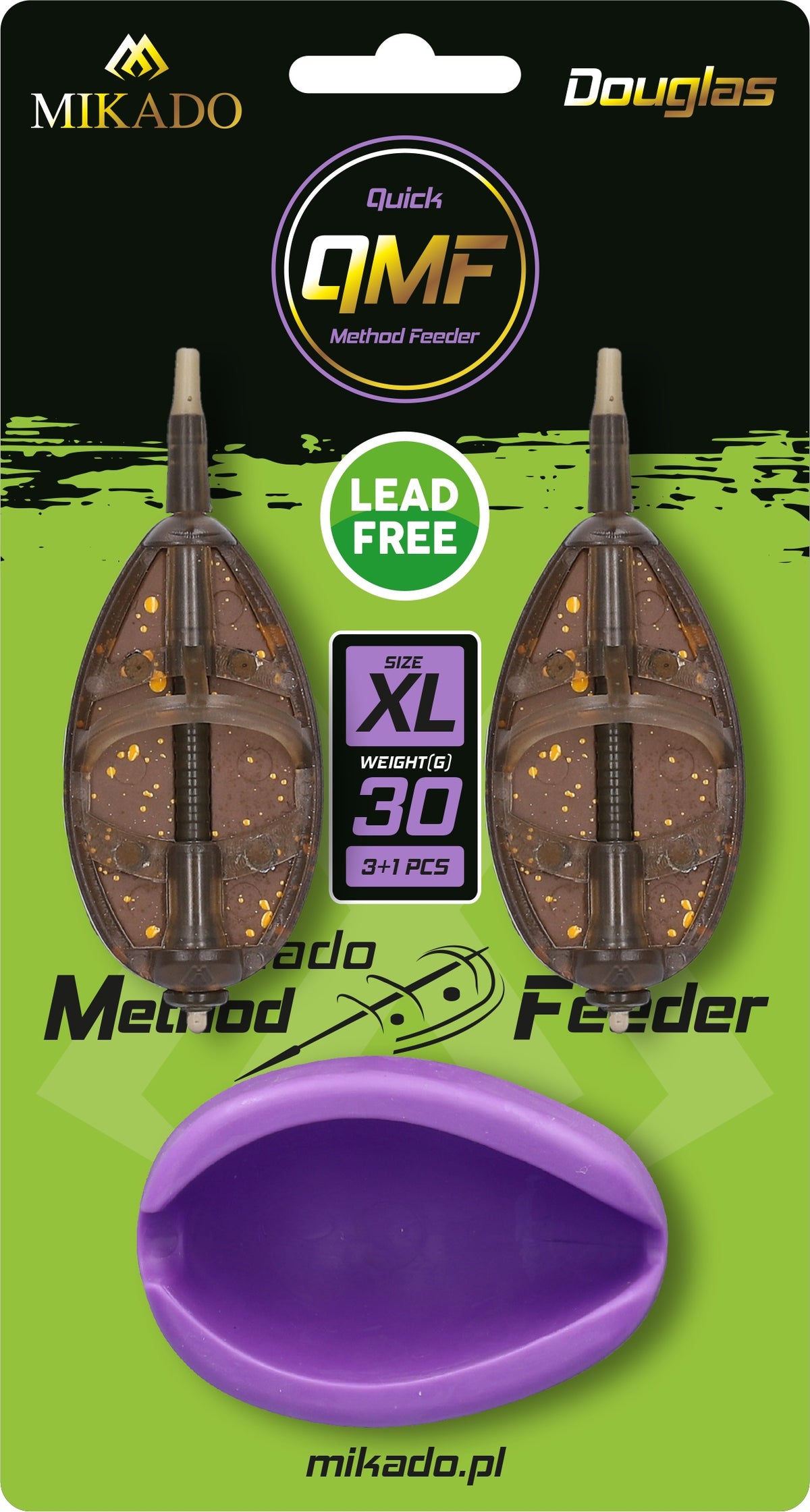 Mikado Feeder - Method Feeder "DOUGLAS" Q.M.F. Set Xl Komplet - 2x50g + Feeder Form - 1 Satz