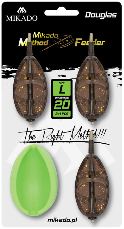 Mikado Feeder - Method Feeder "DOUGLAS" L Set - 30+40+50g + Feeder Form - 1 Satz