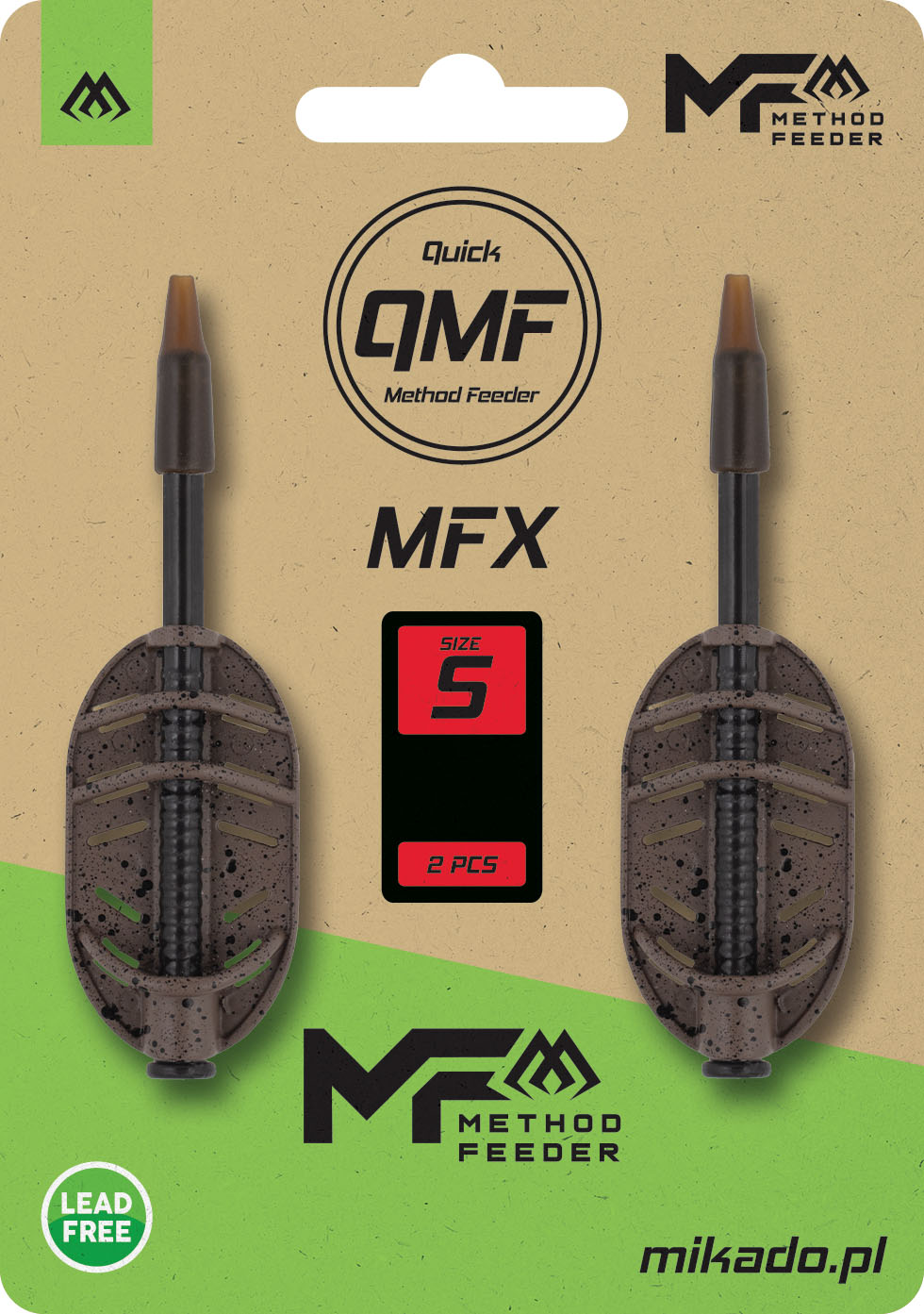 Mikado Feeder - Method Feeder Mfx - Q.M.F. Größe S - 30g - 2 Stk.