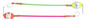 Mikado Bissanzeiger - Hanger Styrofoam Mit Rohr 25cm Größe L - Rot Und Gelb - 10 Stk.