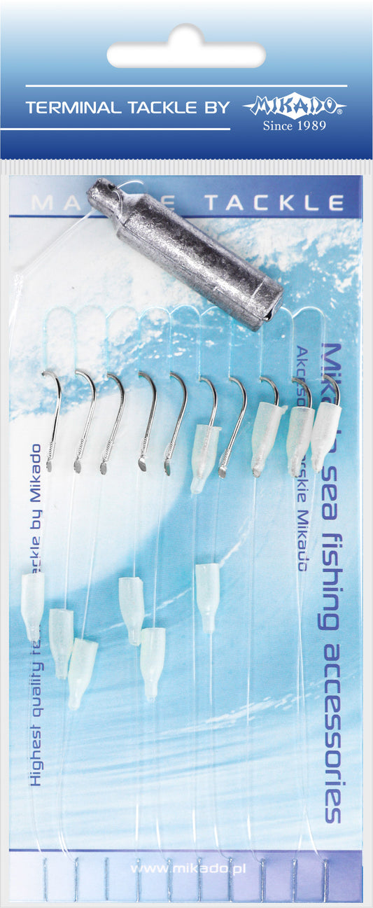 Mikado Sea Fishing Set Leader 30G + Hook NO.6 - (10 pcs) + Line 035 Mm