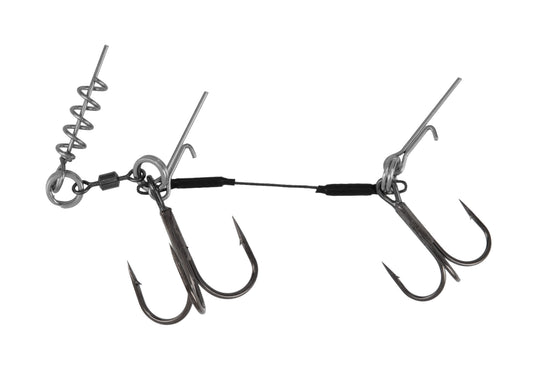 Mikado Stinger - Titan Jaws Double Evo Titanium - 25 Kg - Drillinge 1/0 , 1 -  1 STK.