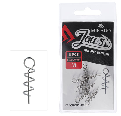 Mikado Schraube - Für Softlures Jaws Micro Spiral Xs - 10mm - 8 Stk.