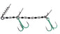 Mikado Stinger - Von Wirbeln Jaws Double Evo Stinger Fluo Xl - 35kg - NR. 2/0 - 1 Stk.