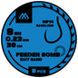 Mikado Fb Rig - MF14 Mit Bait Band - Haken Ohne Widerhaken NR. 10 / Monoschnur 0.20mm/38cm - 8 Stk.