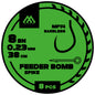 Mikado Fb Rig - MF14 Mit Spike - Haken Ohne Widerhaken NR. 6 / Monoschnur 0.25mm/38cm - 8 Stk.