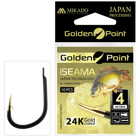 Mikado Haken - Golden Point - Iseama NR. 10 Gb - 10 Stk.